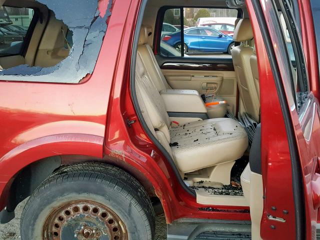 5LMEU88H85ZJ07702 - 2005 LINCOLN AVIATOR 红色 照片 6