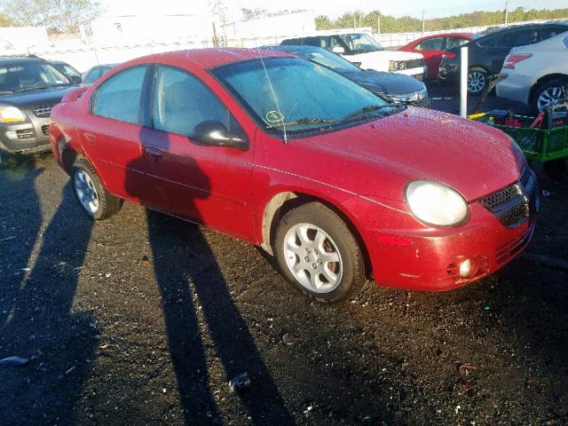 1B3ES56C25D184518 - 2005 DODGE NEON SXT RED photo 1