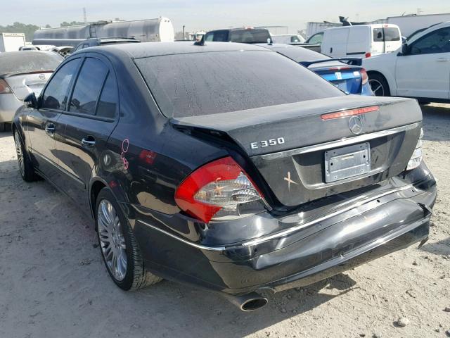 WDBUF56X27B110207 - 2007 MERCEDES-BENZ E 350 BLACK photo 3