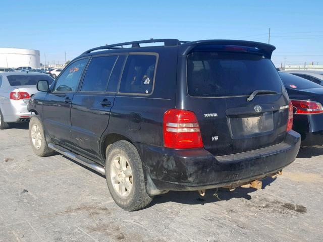 JTEGF21A010006250 - 2001 TOYOTA HIGHLANDER BLACK photo 3