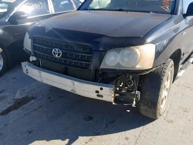 JTEGF21A010006250 - 2001 TOYOTA HIGHLANDER BLACK photo 9