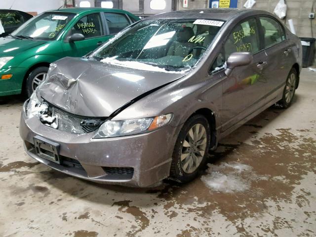 19XFA1F92AE000237 - 2010 HONDA CIVIC EXL GRAY photo 2