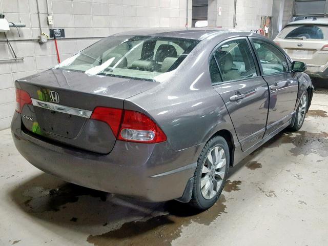 19XFA1F92AE000237 - 2010 HONDA CIVIC EXL GRAY photo 4