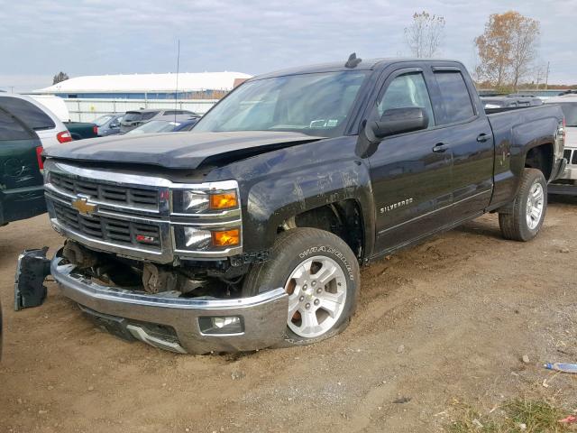 1GCVKRECXFZ187095 - 2015 CHEVROLET SILVERADO BLACK photo 2