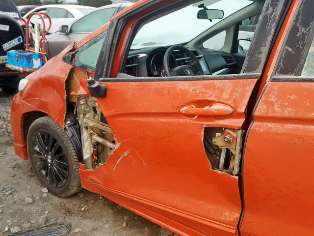 3HGGK5H60JM700079 - 2018 HONDA FIT SPORT ORANGE photo 10