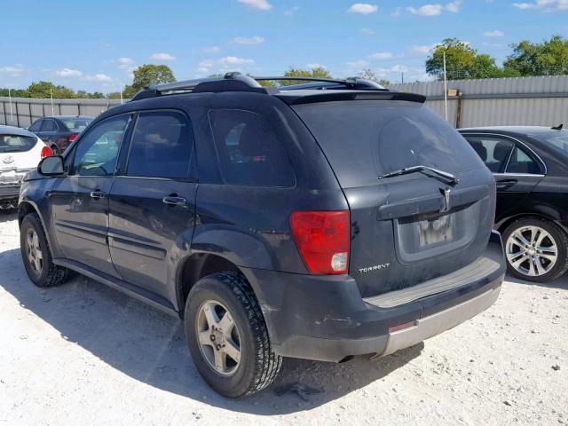 2CKDL63F466193788 - 2006 PONTIAC TORRENT BLACK photo 3