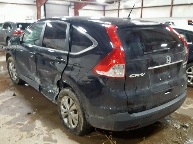 2HKRM4H79DH110977 - 2013 HONDA CR-V EXL BLACK photo 3