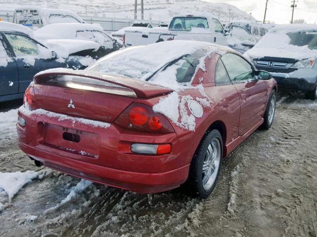 4A3AC54H82E094737 - 2002 MITSUBISHI ECLIPSE GT RED photo 4