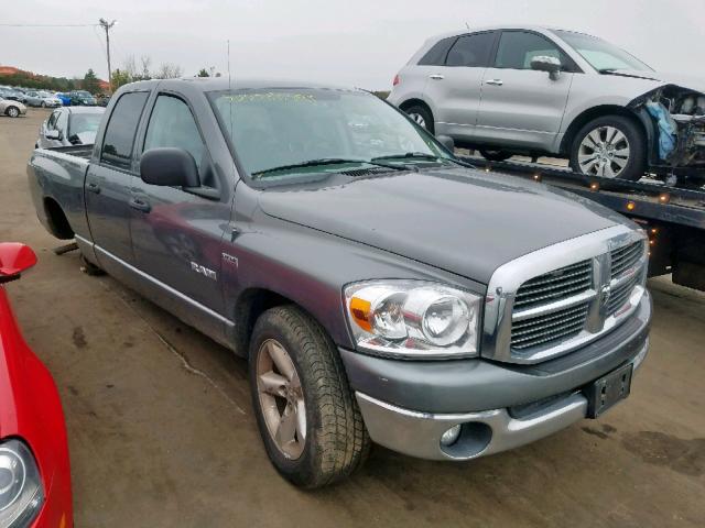 1D7HU18278S592585 - 2008 DODGE RAM 1500 S GRAY photo 1