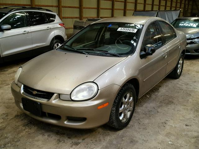 1C3ES46C52D644540 - 2002 CHRYSLER NEON LE BEIGE photo 2