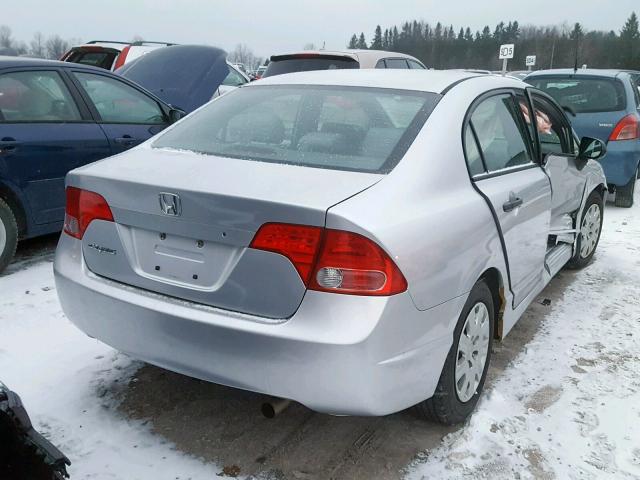 2HGFA16336H001633 - 2006 HONDA CIVIC DX V SILVER photo 4