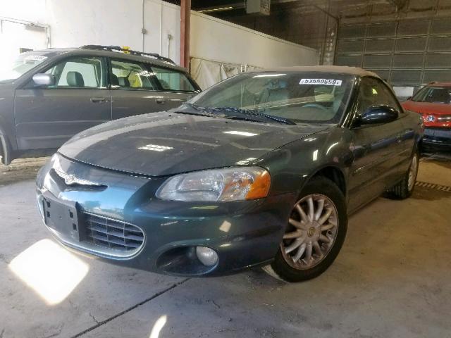 1C3EL55T23N575774 - 2003 CHRYSLER SEBRING LX GREEN photo 2