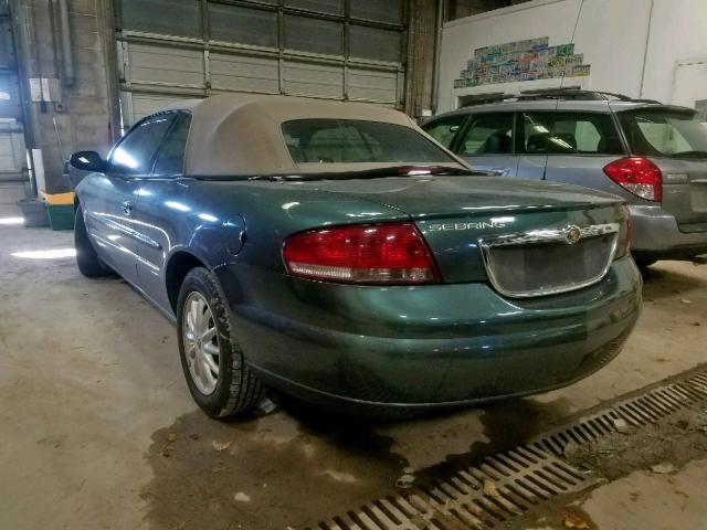 1C3EL55T23N575774 - 2003 CHRYSLER SEBRING LX GREEN photo 4