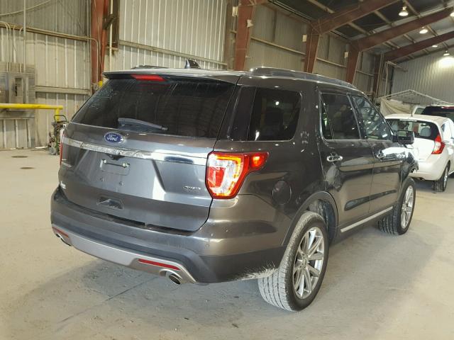 1FM5K8F89HGA18314 - 2017 FORD EXPLORER L GRAY photo 4