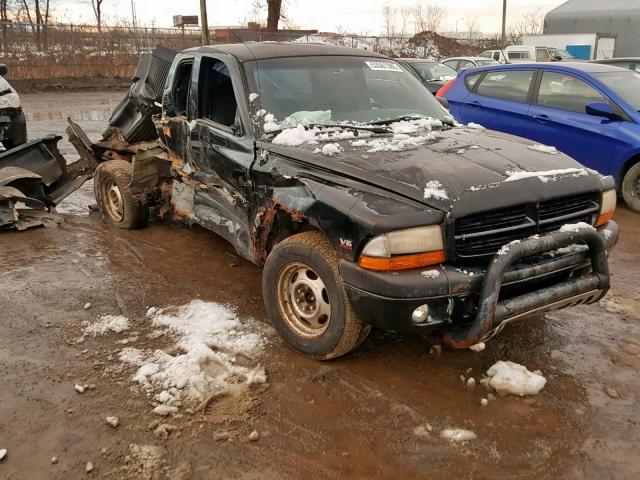 1B7GL22X0YS662883 - 2000 DODGE DAKOTA BLACK photo 1