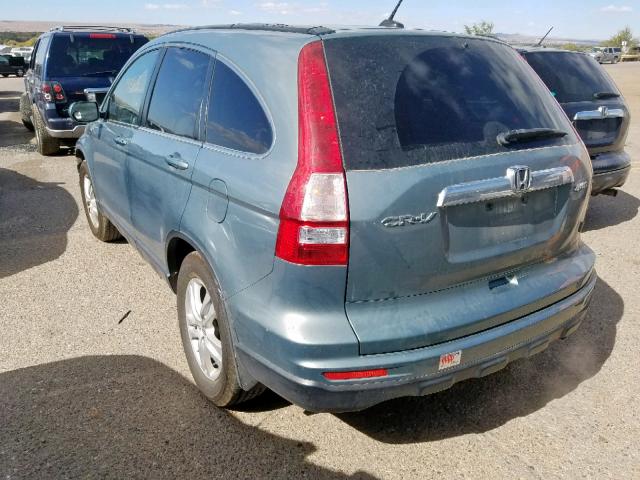 JHLRE4H71BC002880 - 2011 HONDA CR-V EXL BLUE photo 3