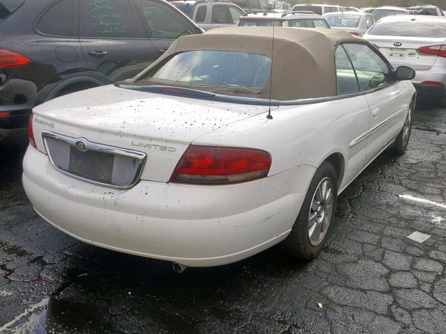 1C3EL65R75N503627 - 2005 CHRYSLER SEBRING LI WHITE photo 4