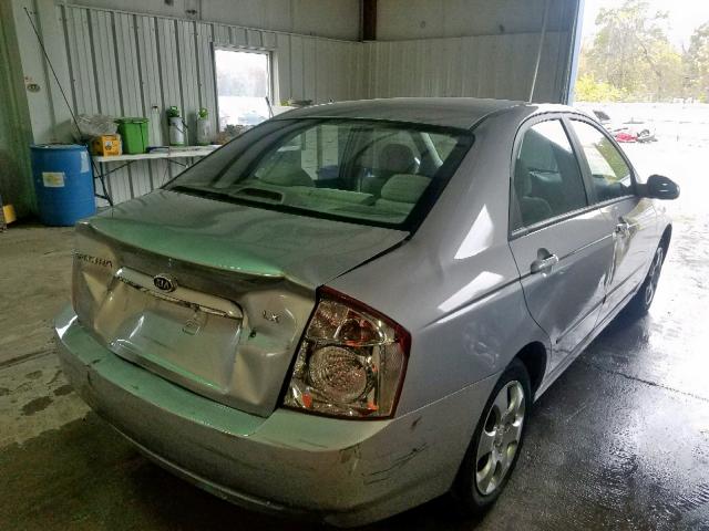 KNAFE122545012554 - 2004 KIA SPECTRA LX GRAY photo 4