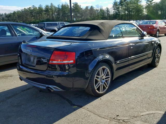 WAUDF48H79K009178 - 2009 AUDI A4 2.0T CA BLACK photo 4