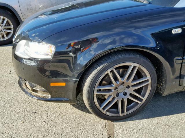 WAUDF48H79K009178 - 2009 AUDI A4 2.0T CA BLACK photo 9