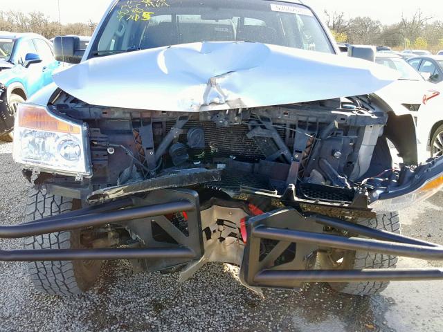 1N6BA0EK4DN310870 - 2013 NISSAN TITAN S SILVER photo 9