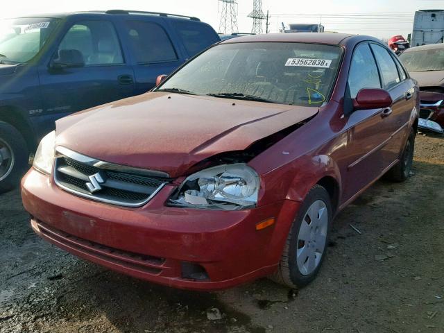 KL5JD56ZX6K362934 - 2006 SUZUKI FORENZA RED photo 2