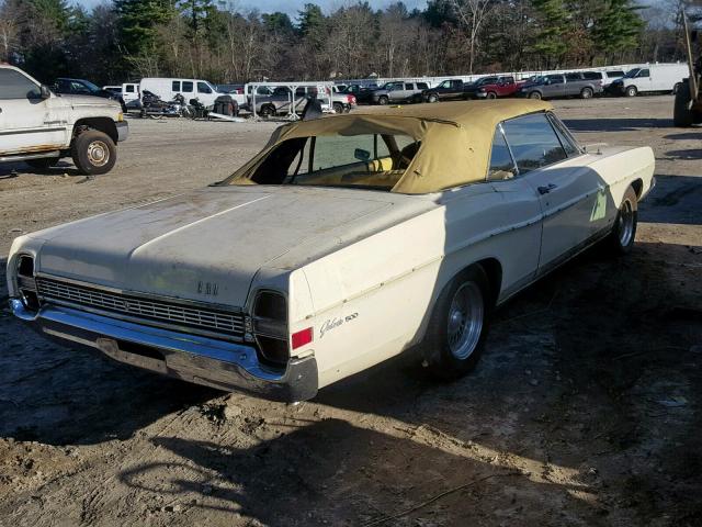 8U57Y107374 - 1968 FORD GALAXIE500 CREAM photo 4