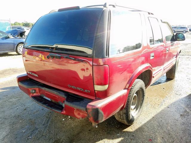 1GNCS13W32K151331 - 2002 CHEVROLET BLAZER RED photo 4