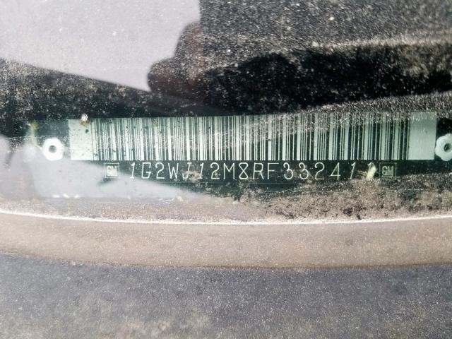 1G2WJ12M8RF332411 - 1994 PONTIAC GRAND PRIX BLACK photo 10