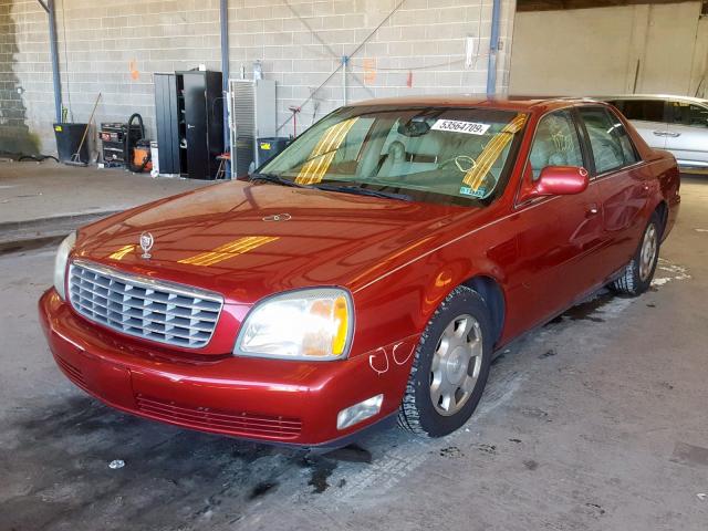 1G6KD54Y22U121086 - 2002 CADILLAC DEVILLE BURGUNDY photo 2