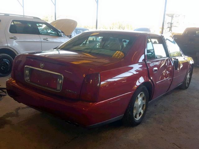 1G6KD54Y22U121086 - 2002 CADILLAC DEVILLE BURGUNDY photo 4