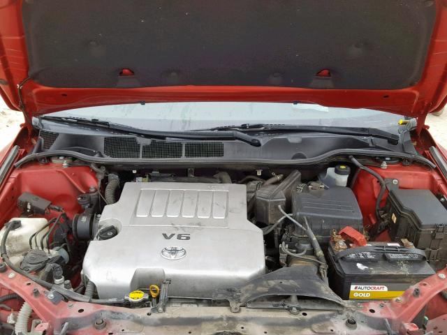 4T3ZK11A59U009364 - 2009 TOYOTA VENZA BASE RED photo 7