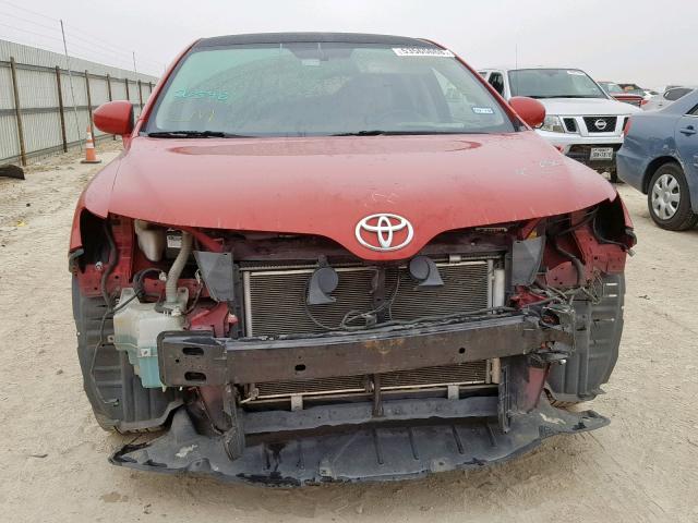 4T3ZK11A59U009364 - 2009 TOYOTA VENZA BASE RED photo 9