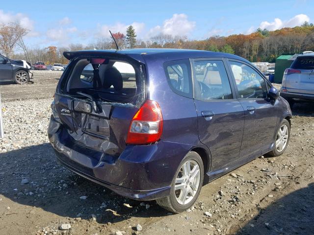 JHMGD38648S026449 - 2008 HONDA FIT SPORT PURPLE photo 4