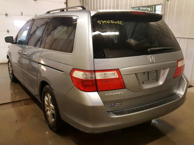 5FNRL38756B006128 - 2006 HONDA ODYSSEY EX GRAY photo 3