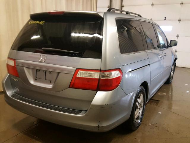 5FNRL38756B006128 - 2006 HONDA ODYSSEY EX GRAY photo 4