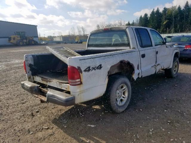 1D7HG38K34S525270 - 2004 DODGE DAKOTA QUA WHITE photo 4