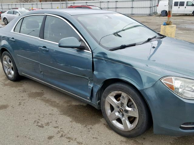 1G1ZH57B79F236720 - 2009 CHEVROLET MALIBU 1LT TEAL photo 9