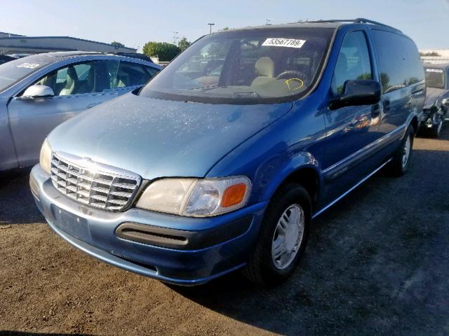 1GNDX03E5YD297573 - 2000 CHEVROLET VENTURE BLUE photo 2