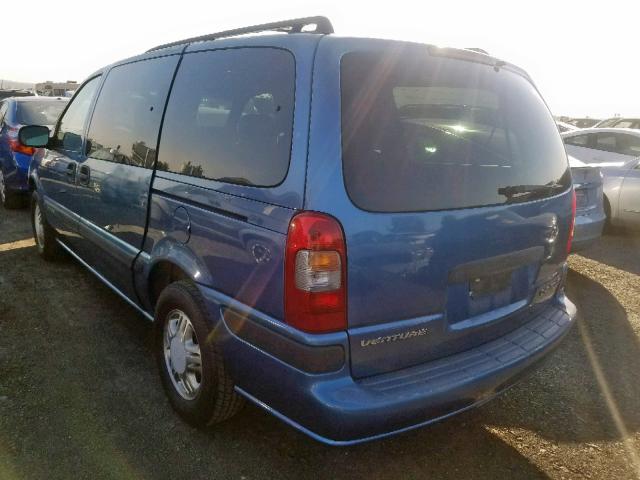 1GNDX03E5YD297573 - 2000 CHEVROLET VENTURE BLUE photo 3