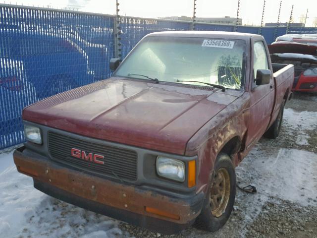 1GTCS14A9M2549562 - 1991 GMC SONOMA RED photo 2