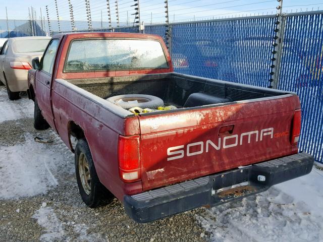 1GTCS14A9M2549562 - 1991 GMC SONOMA RED photo 3