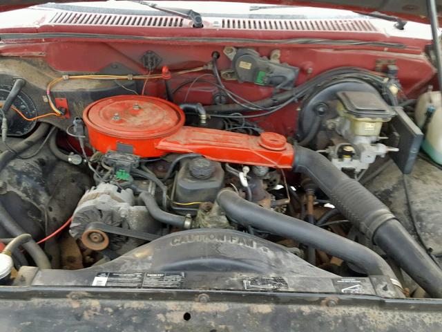 1GTCS14A9M2549562 - 1991 GMC SONOMA RED photo 7