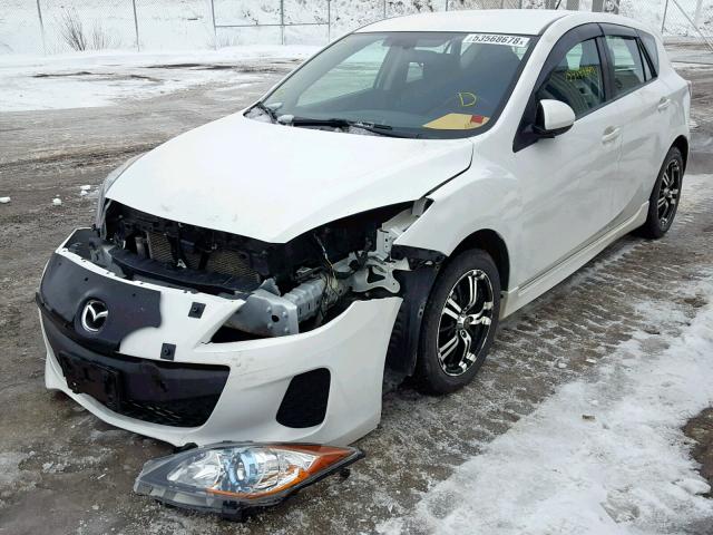 JM1BL1L70C1638374 - 2012 MAZDA 3 I WHITE photo 2