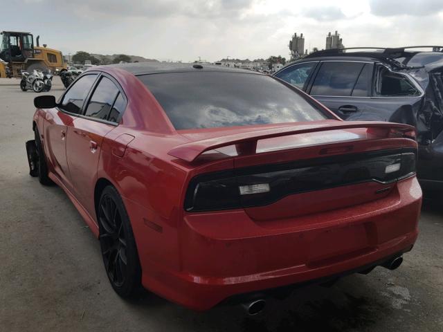 2C3CDXEJ5CH270213 - 2012 DODGE CHARGER SR RED photo 3