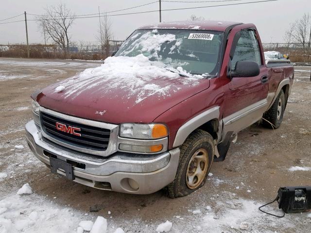 1GTEK14VX4Z329589 - 2004 GMC NEW SIERRA BURGUNDY photo 2