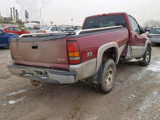 1GTEK14VX4Z329589 - 2004 GMC NEW SIERRA BURGUNDY photo 4