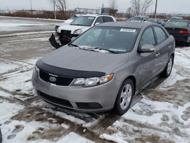 KNAFU4A29A5225055 - 2010 KIA FORTE EX GRAY photo 2