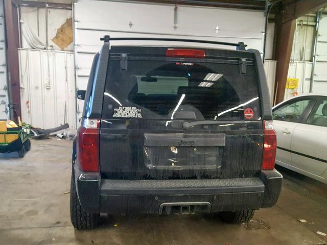 1J8HG48N66C188755 - 2006 JEEP COMMANDER BLACK photo 10