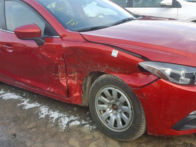 3MZBM1L71GM312912 - 2016 MAZDA 3 TOURING RED photo 9